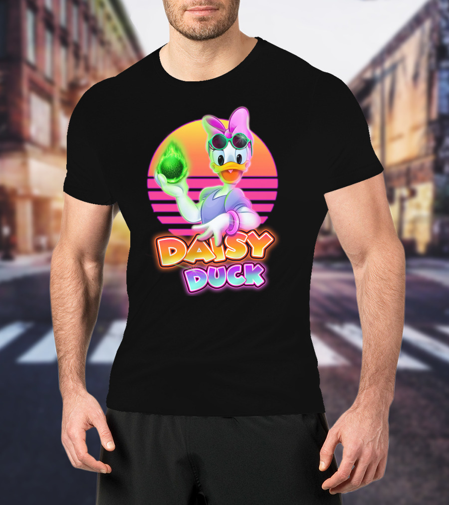 Daisy Duck Neon Glow Vintage Retro Aesthetic T-Shirt