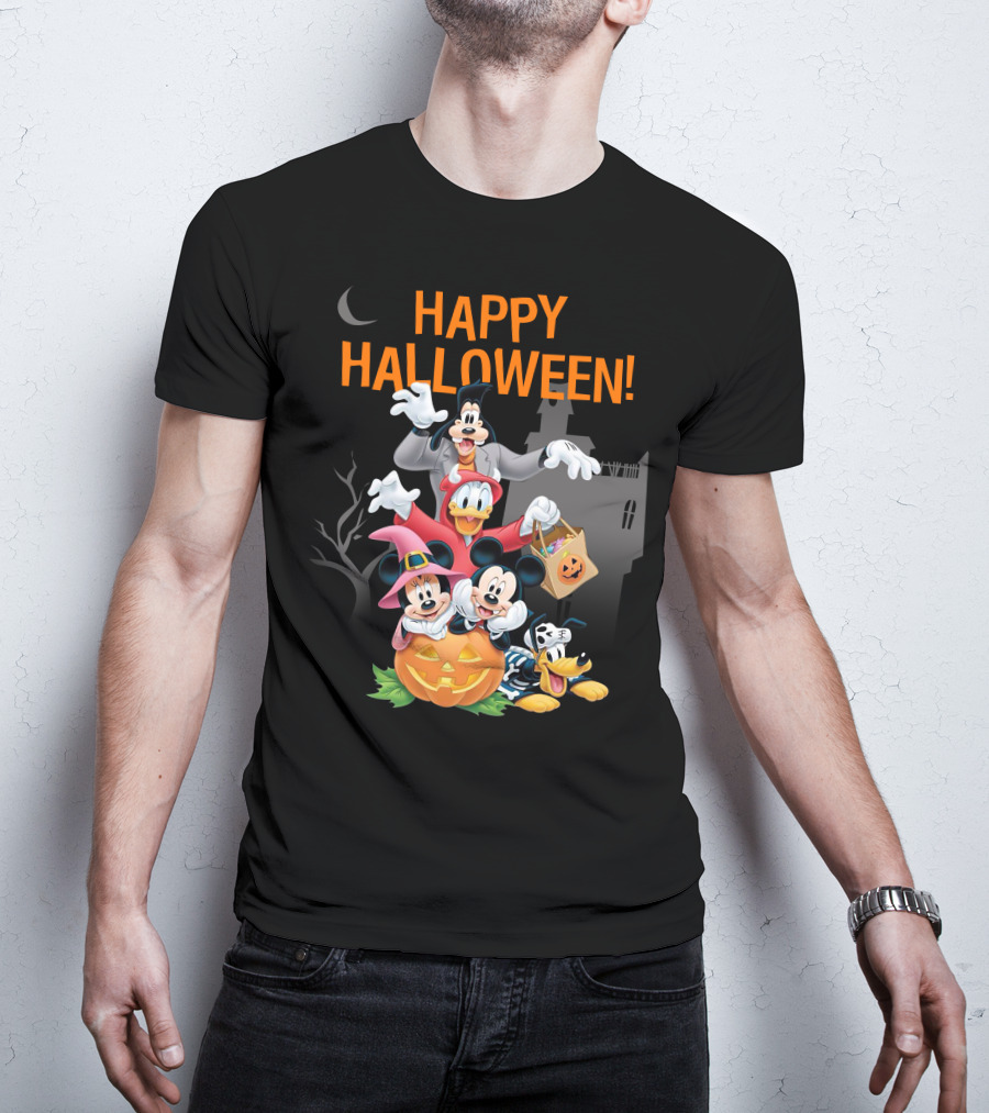 Happy Halloween 28 Mickey Donald Goofy Minnie Pluto T-Shirt
