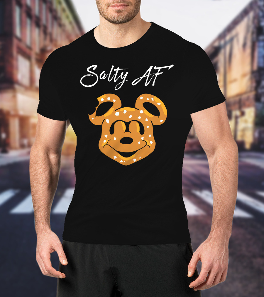 Salty Af Mickey Pretzel Style T-Shirt
