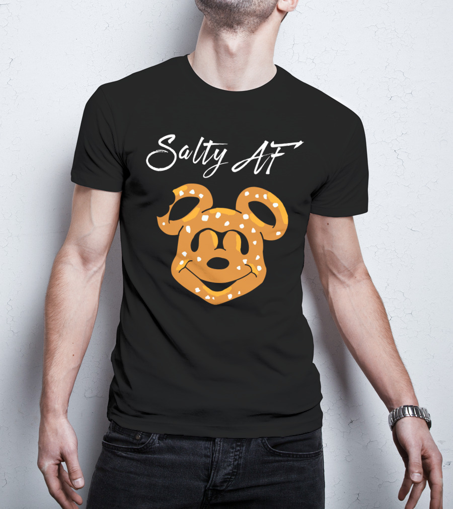 Salty Af Mickey Pretzel Style T-Shirt