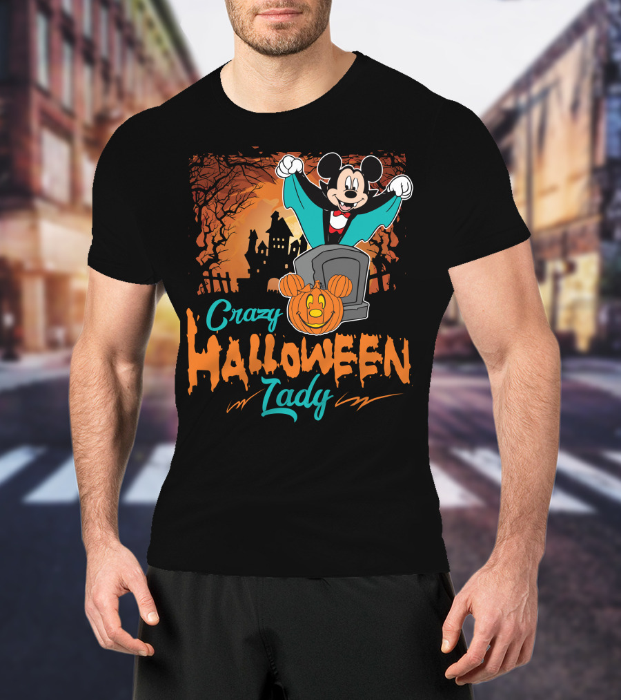 Crazy Halloween Lady T-Shirt