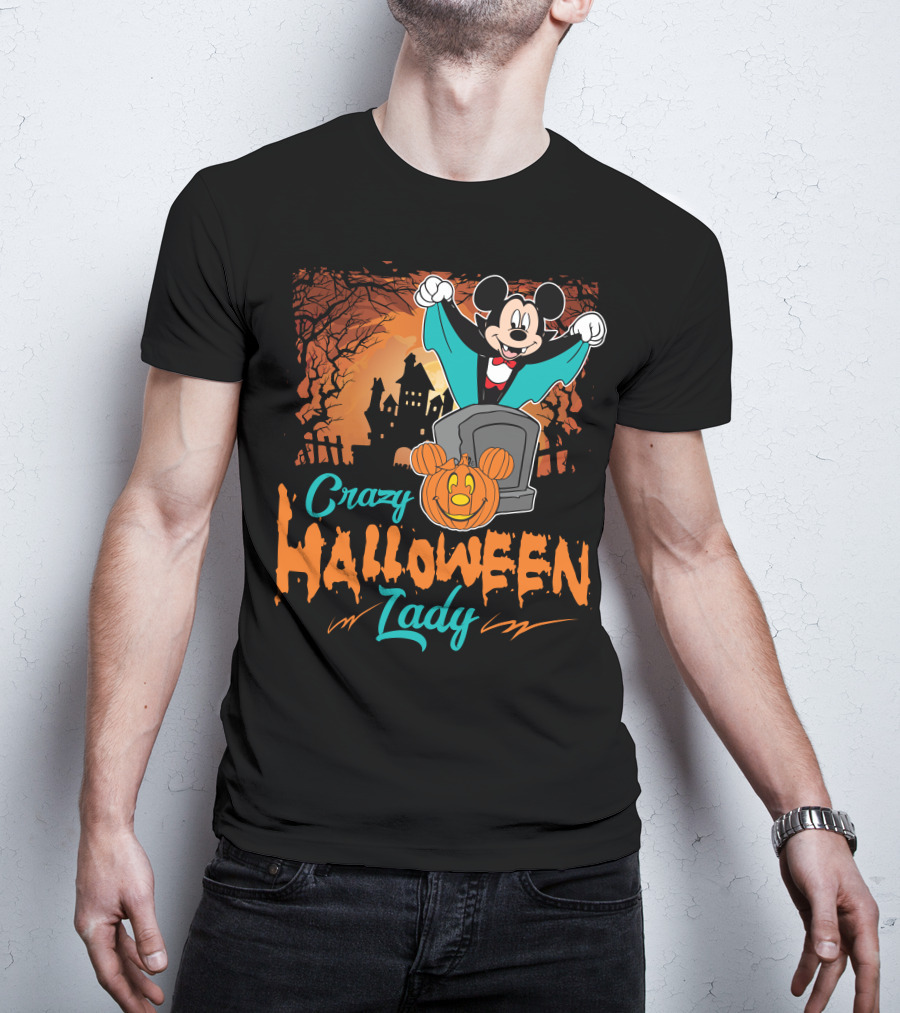 Crazy Halloween Lady T-Shirt