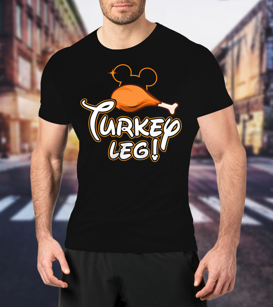 Turkey Leg Thanksgiving 29 Mickey Mouse Ears T-Shirt