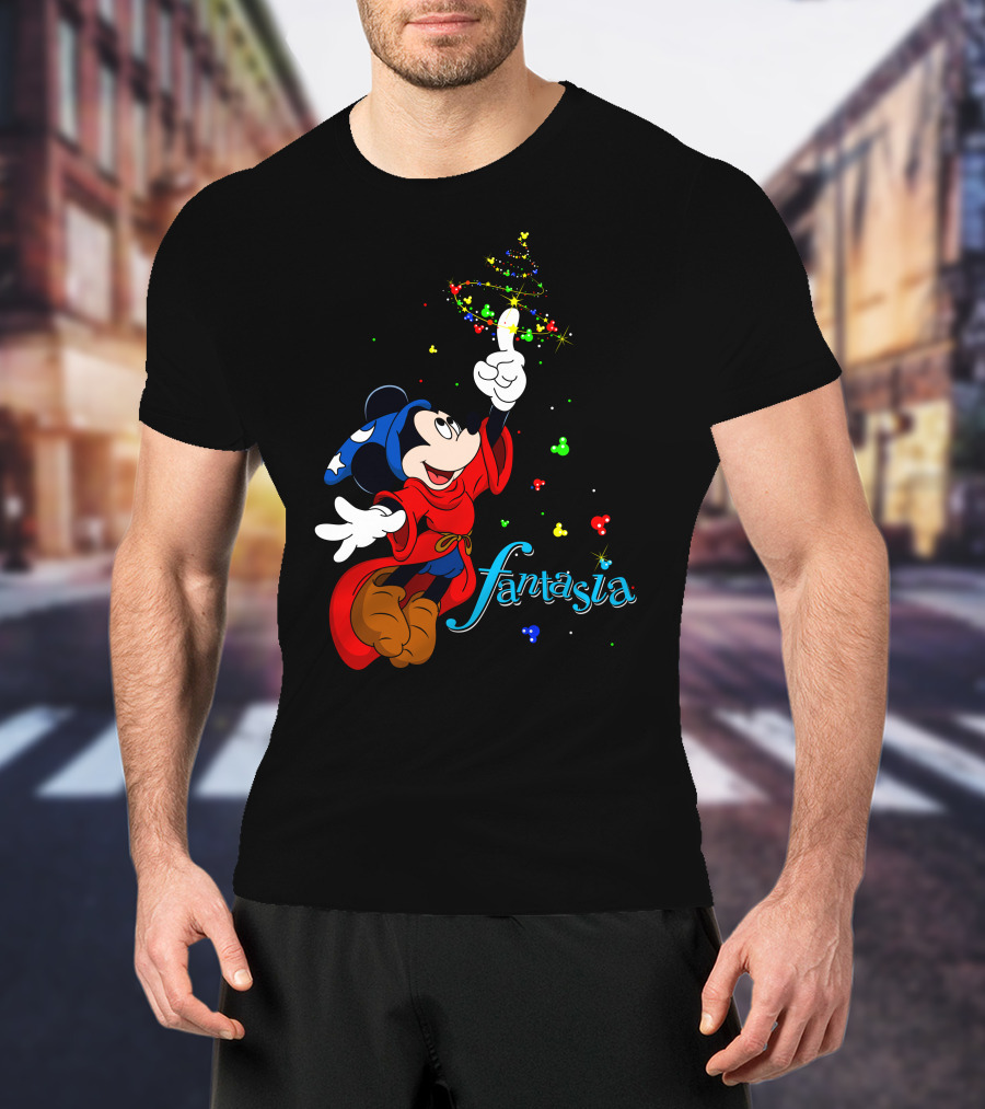 Fantasia Merry Christmas 110 Disney Mickey Mouse Sorcerer Iconic Classic T-Shirt