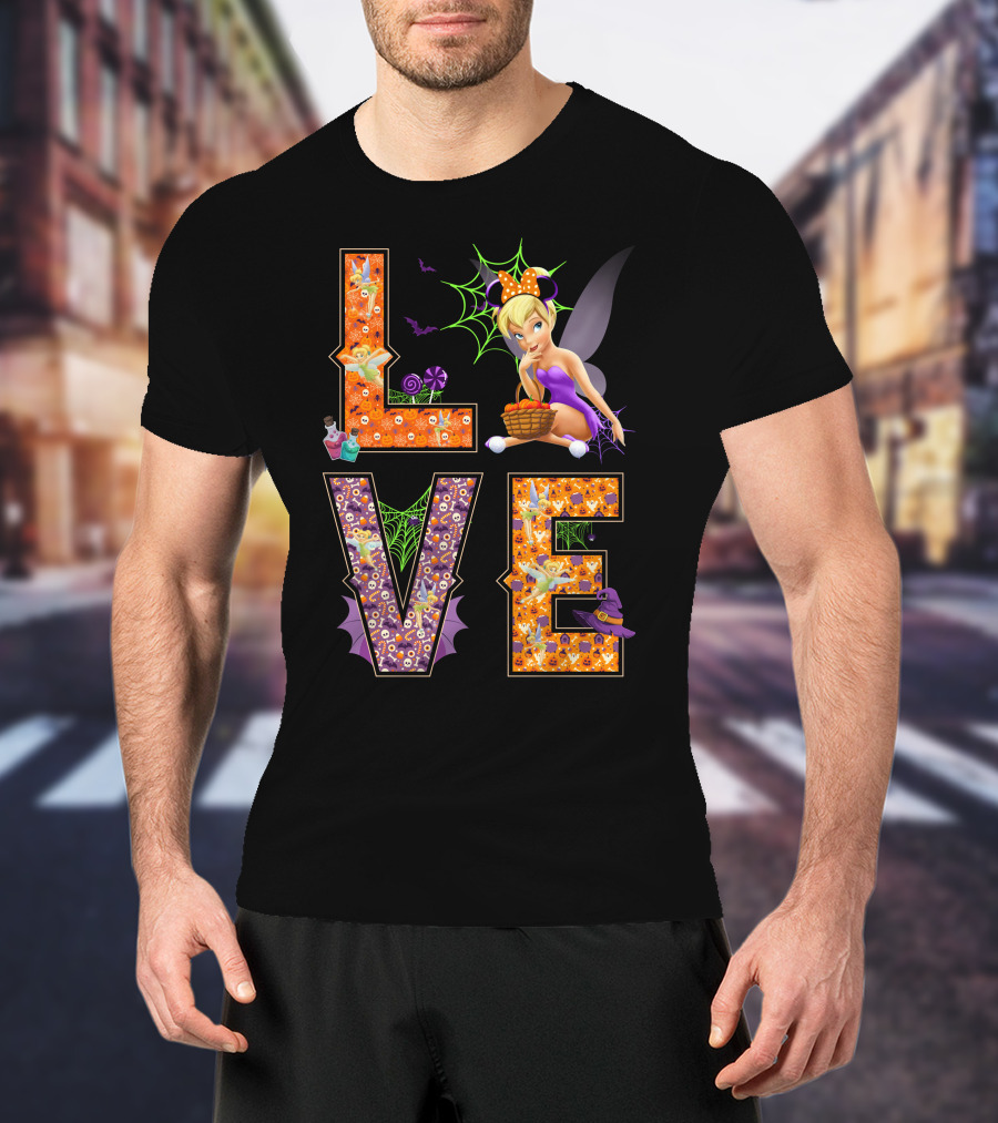 Love Tinkerbell Halloween Theme T-Shirt