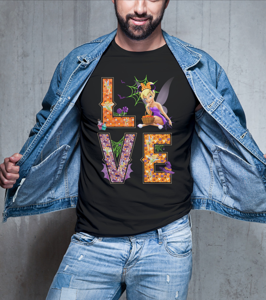 Love Tinkerbell Halloween Theme T-Shirt