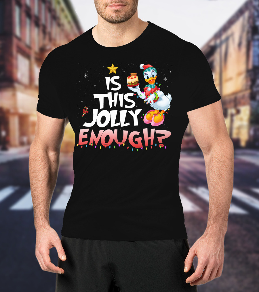 Is This Jolly Enough Daisy Duck Christmas Cake Star T-Shirt