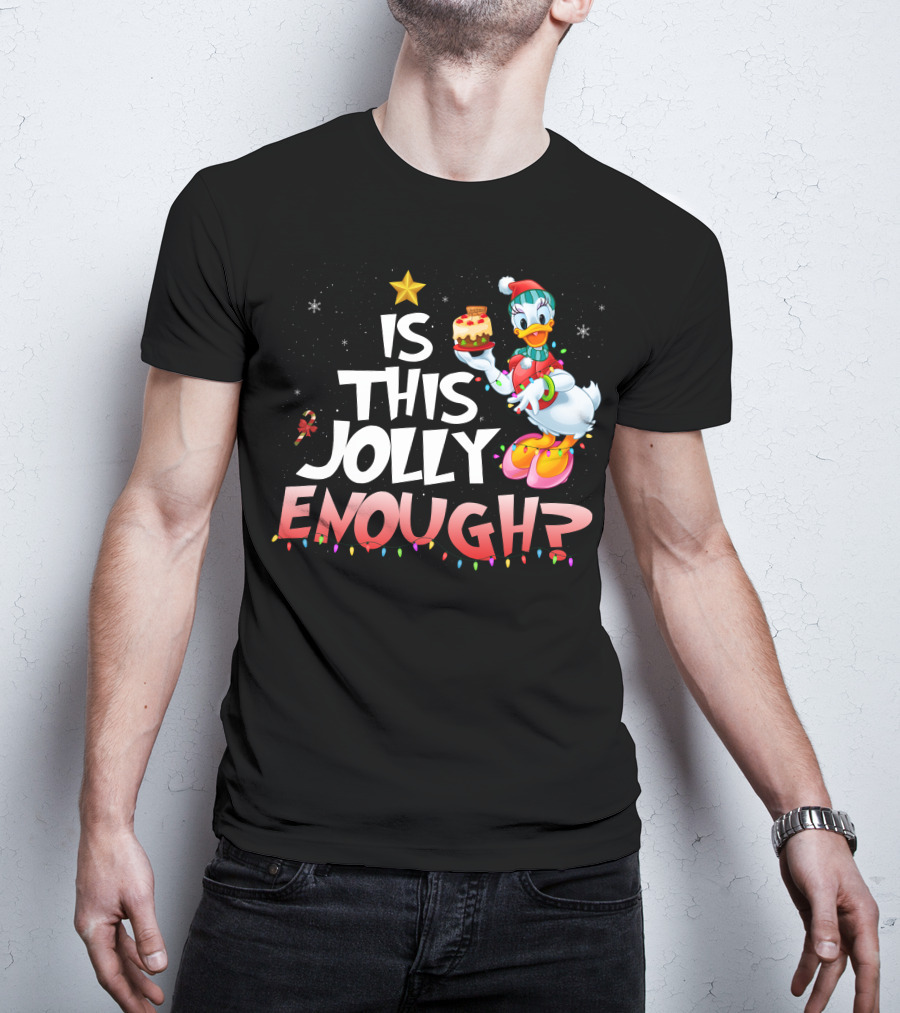 Is This Jolly Enough Daisy Duck Christmas Cake Star T-Shirt