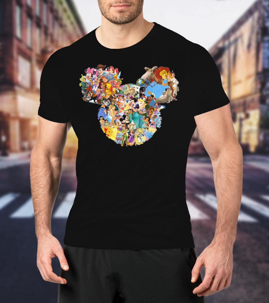 Disney Mickey Mouse Icon With Classic And Modern Characters T-Shirt