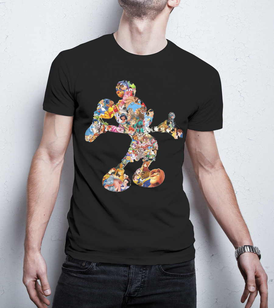 Disney Character Collage Mickey Mouse T-Shirt