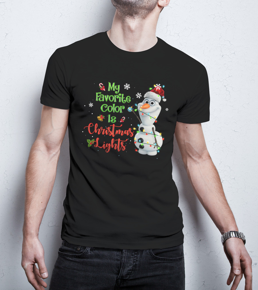 My Favorite Color Is Christmas Lights Olaf T-Shirt