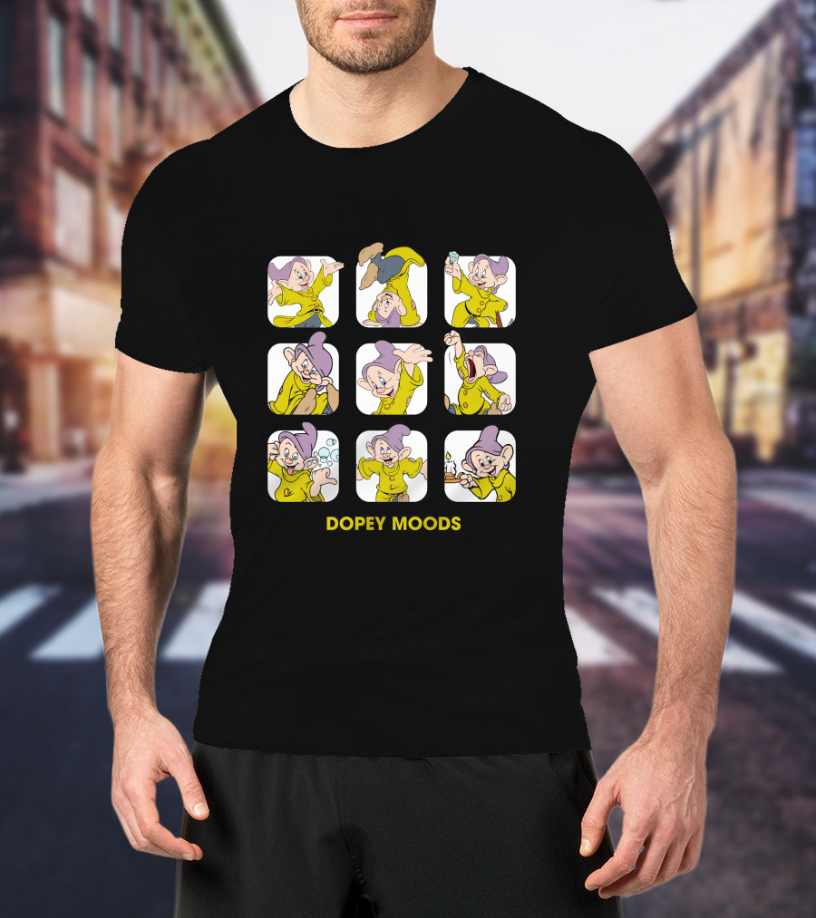 Dopey Moods Nine Expressions Disney Character T-Shirt