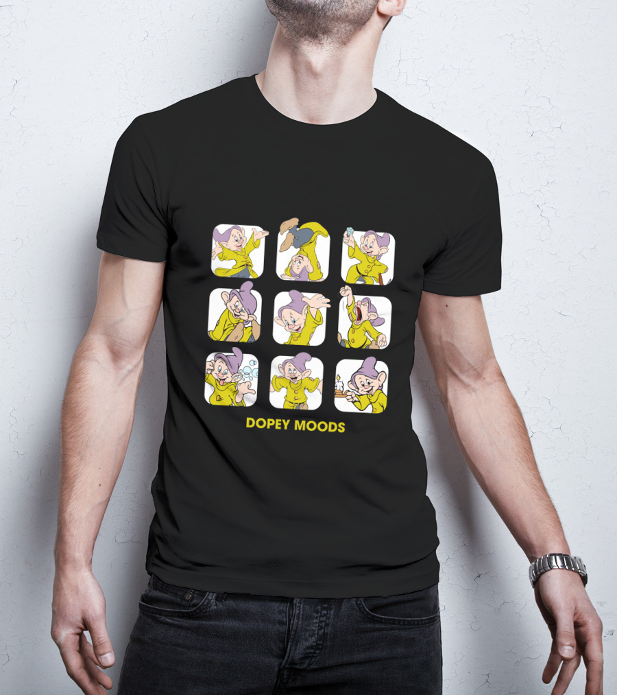 Dopey Moods Nine Expressions Disney Character T-Shirt