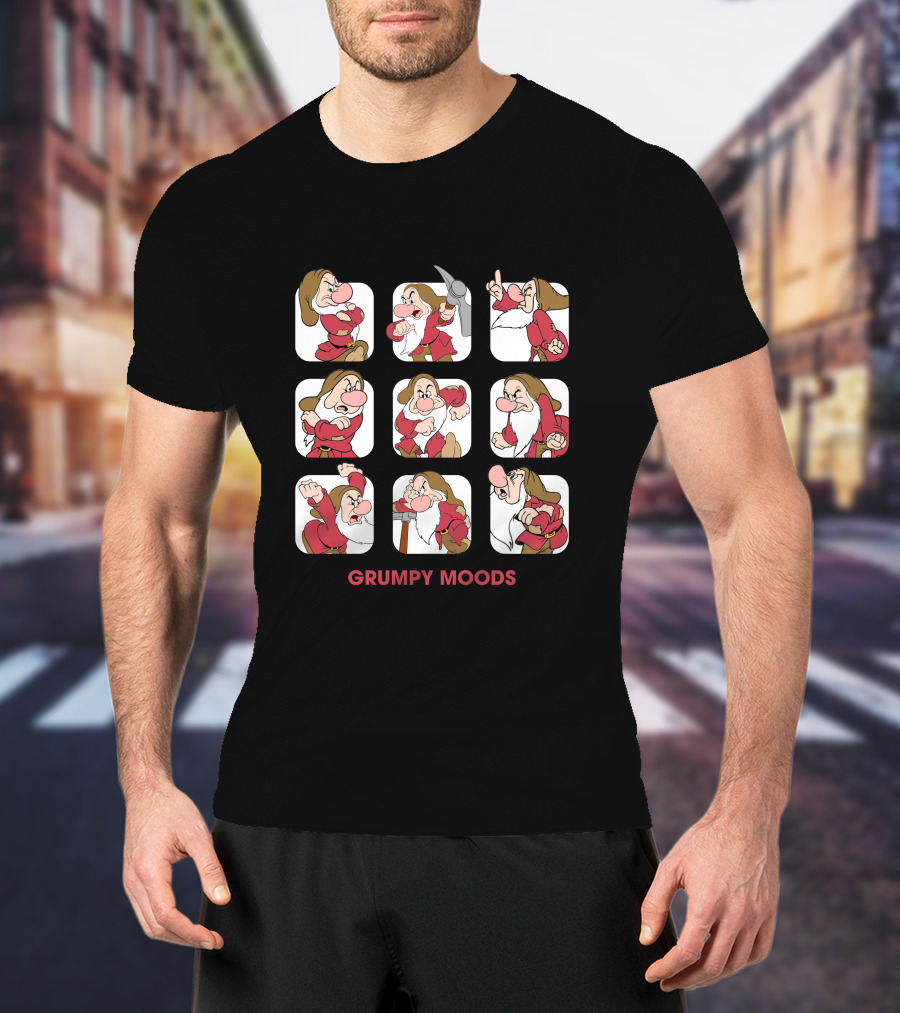 Grumpy Moods Snow White Character Expressions T-Shirt