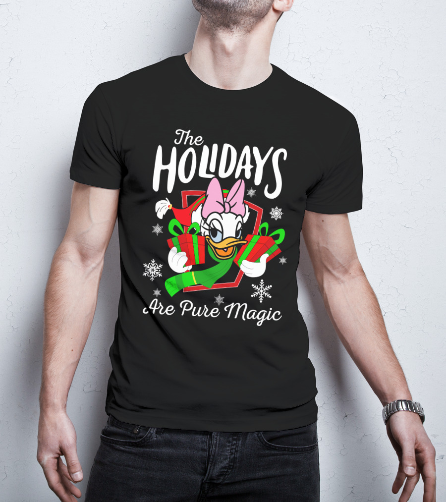 The Holidays Are Pure Magic Daisy Duck Christmas Snowflakes Gifts T-Shirt