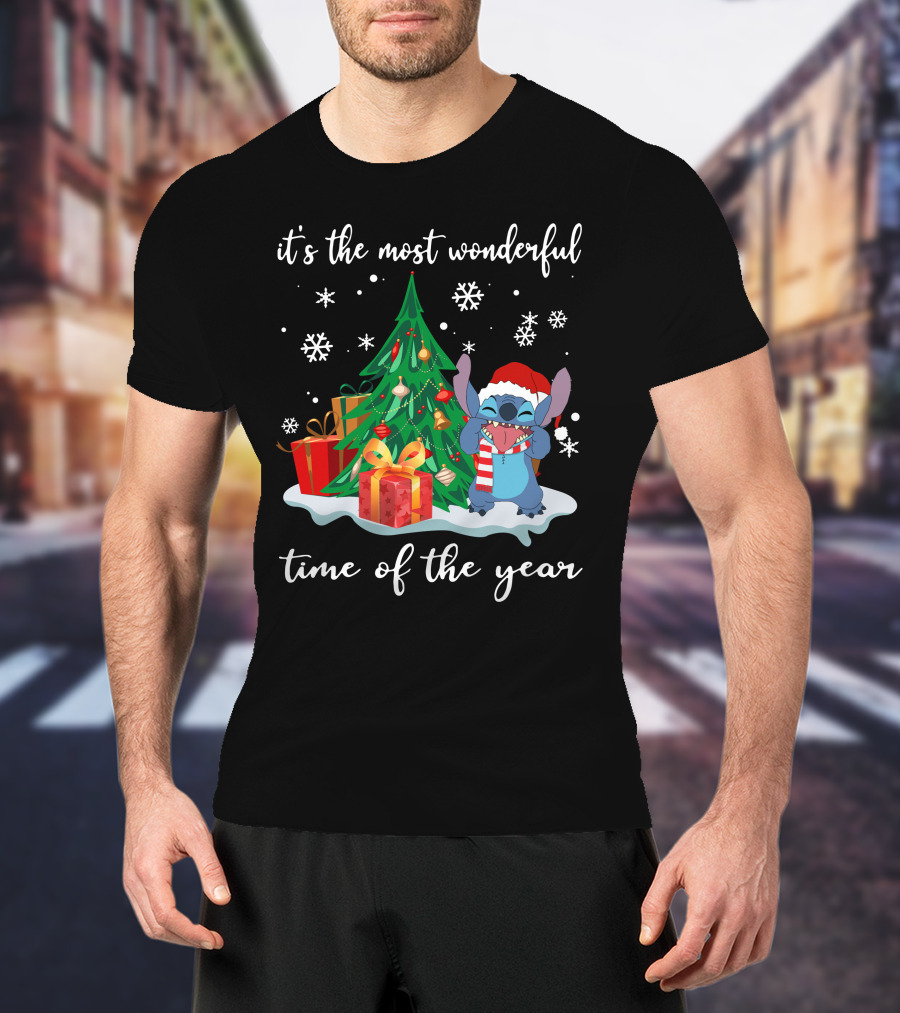 It's The Most Wonderful Time Of The Year Christmas Stitch T-Shirt