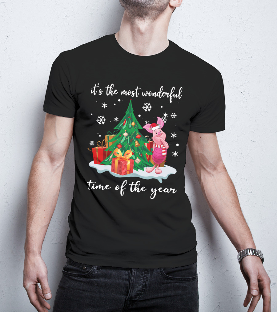 It's The Most Wonderful Time Of The Year Piglet Christmas Tree Gifts T-Shirt