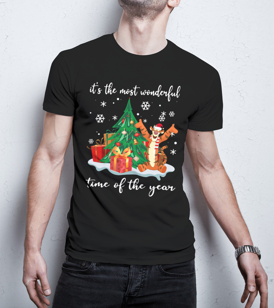 It's The Most Wonderful Time Of The Year Tigger Christmas Tree Celebration T-Shirt