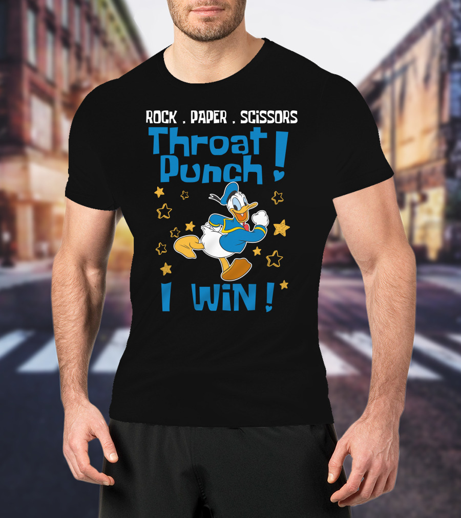 Rock Paper Scissors Throat Punch I Win T-Shirt