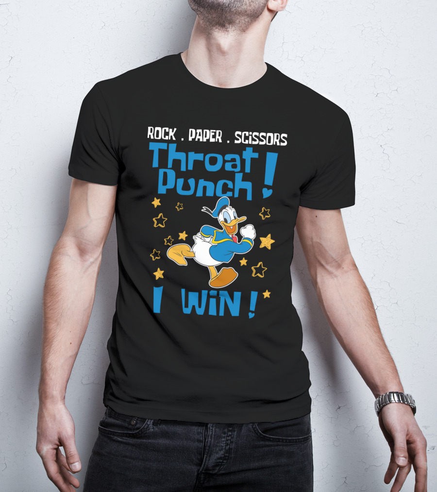 Rock Paper Scissors Throat Punch I Win T-Shirt