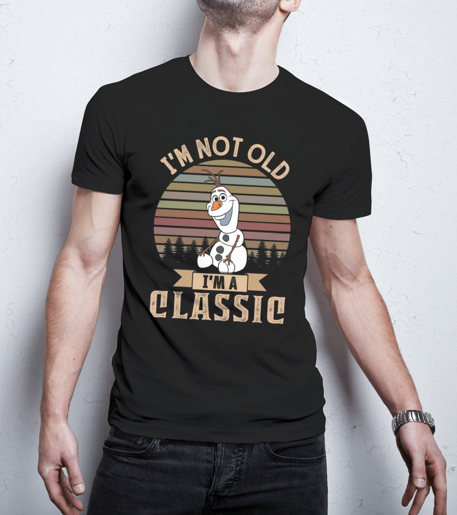 I'm Not Old I'm A Classic Olaf Vintage Retro Stripes T-Shirt