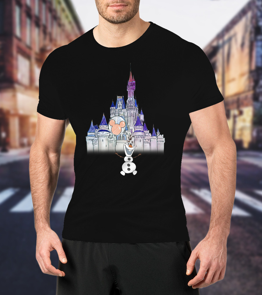 Frozen Olaf Disney Castle Mickey Balloon T-Shirt