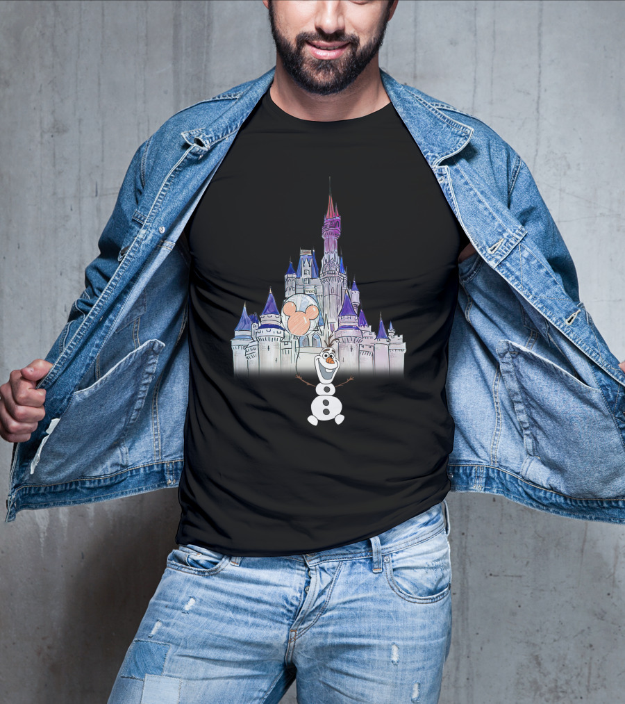Frozen Olaf Disney Castle Mickey Balloon T-Shirt