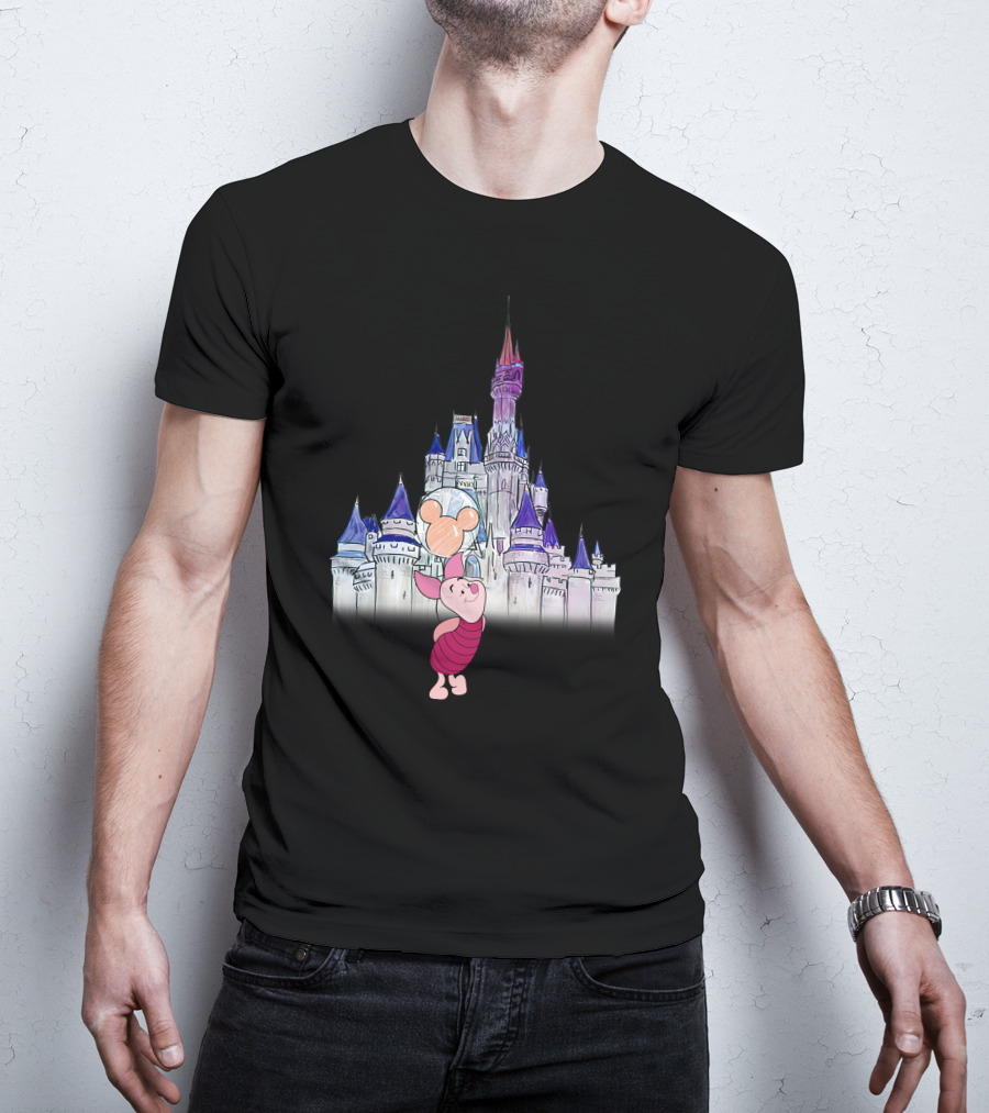 Disney Castle Piglet With Mickey Balloon T-Shirt