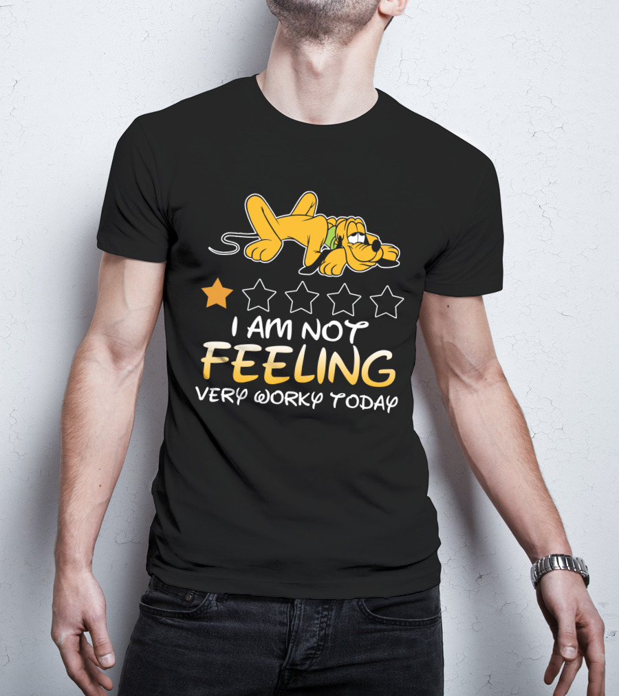 Pluto I Am Not Feeling Very Worky Today Five Star Rating T-Shirt