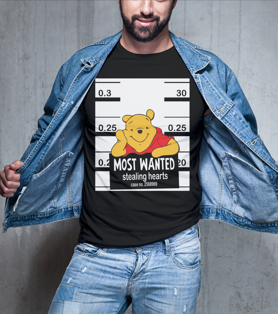 Most Wanted Stealing Hearts Pooh Case No. 2568969 T-Shirt