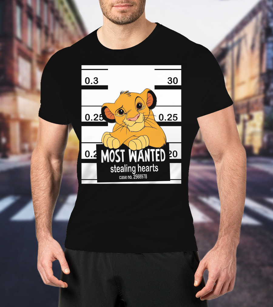 Most Wanted Simba Stealing Hearts Case No. 2568978 T-Shirt