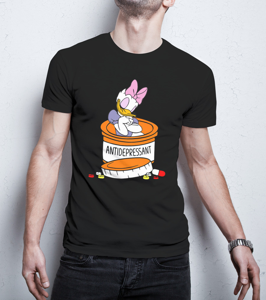 Daisy Antidepressant Bottle Cartoon T-Shirt