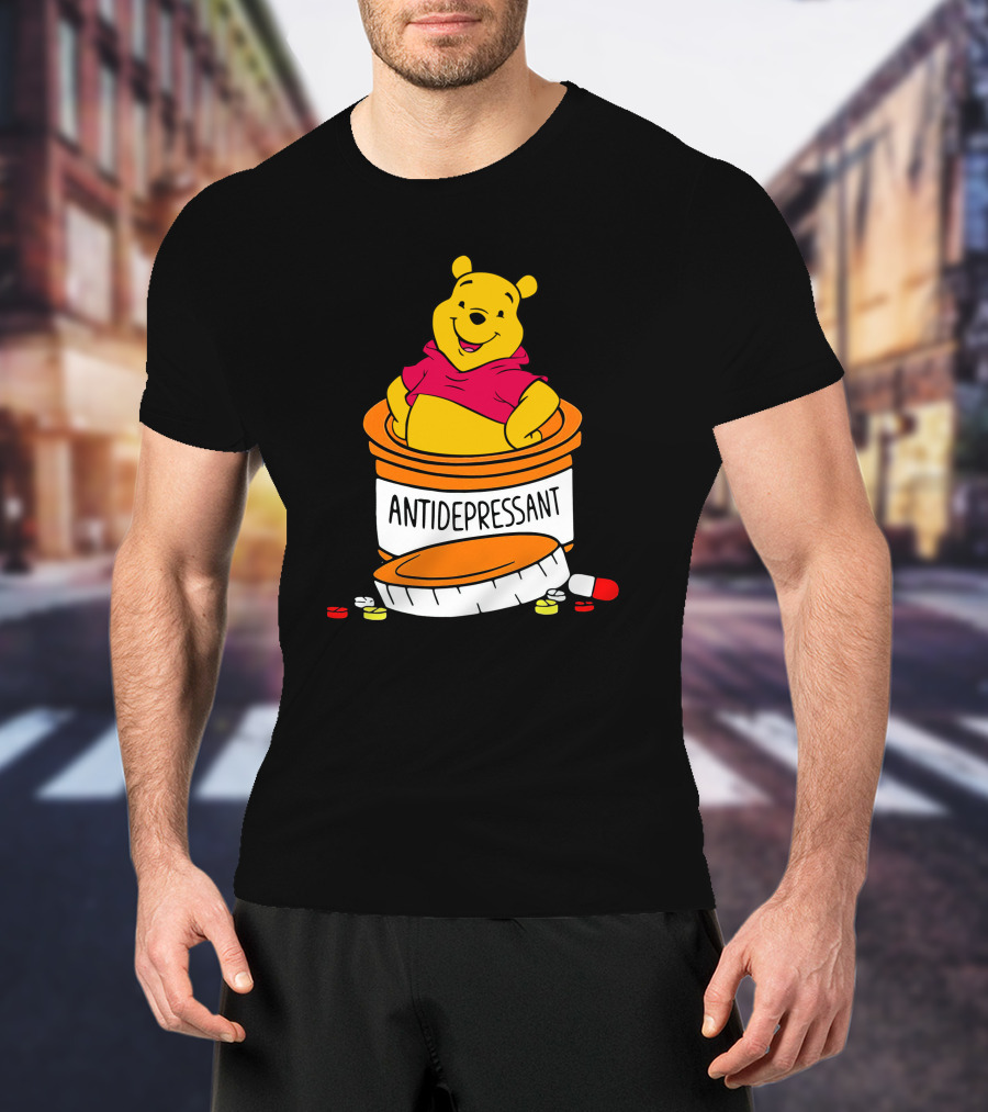 Pooh Antidepressant Jar With Pills T-Shirt