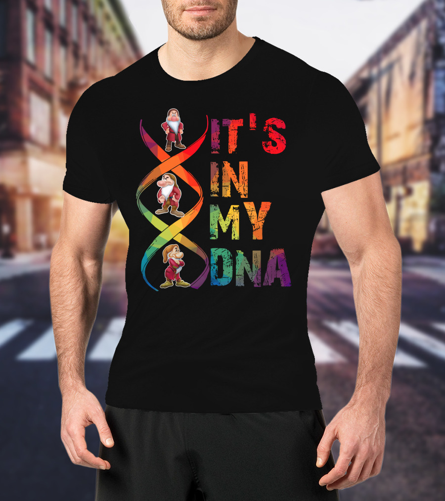 Grumpy It's In My Dna Rainbow T-Shirt