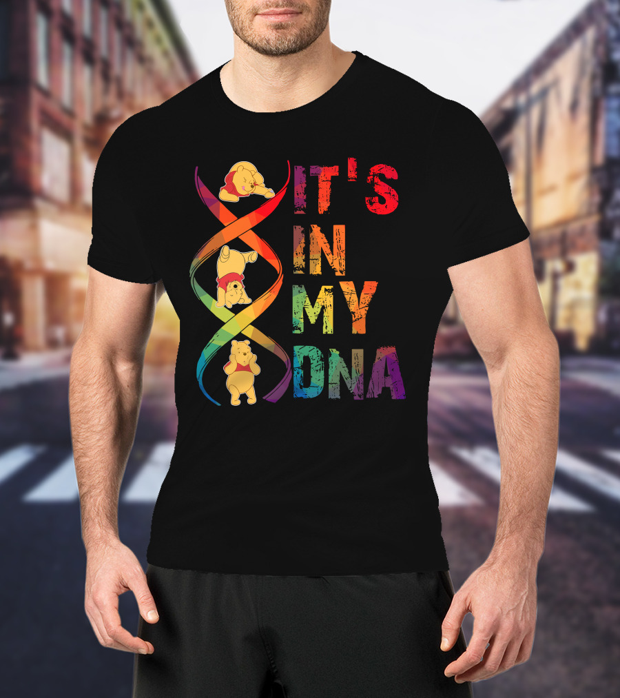 Winnie The Pooh It's In My Dna Rainbow T-Shirt