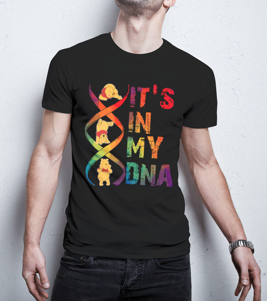 Winnie The Pooh It's In My Dna Rainbow T-Shirt
