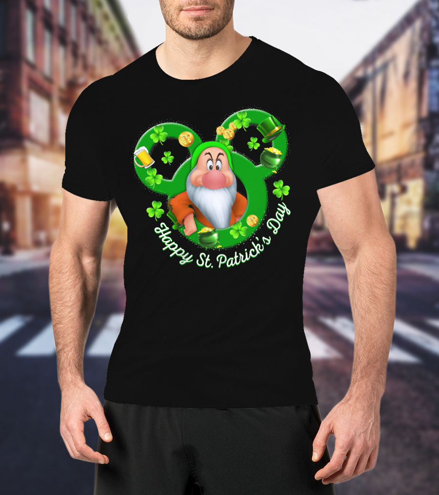 Happy St. Patrick's Day Grumpy Disney Holiday Celebration T-Shirt