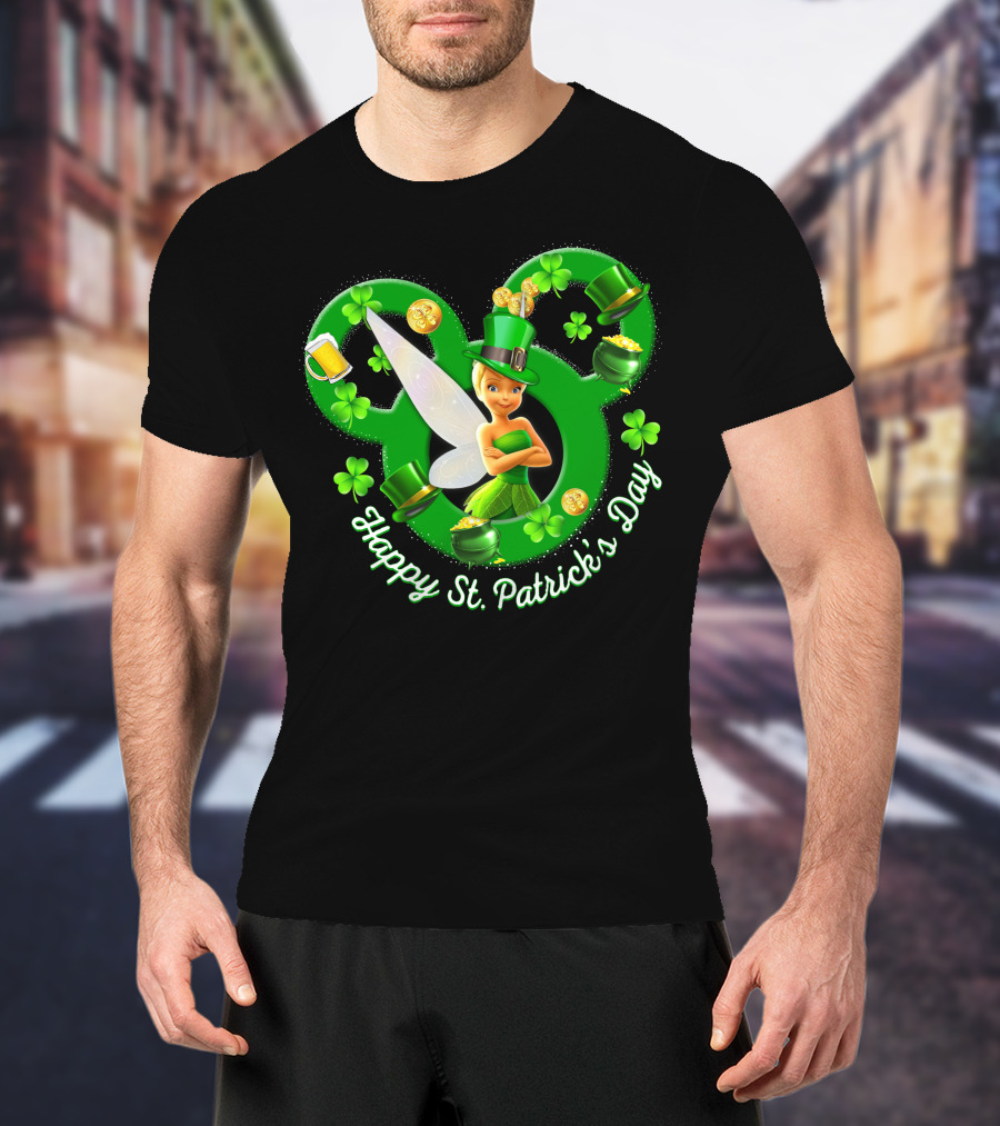 Happy St. Patrick's Day Tinker Bell Disney Magic T-Shirt