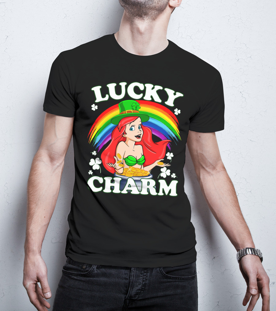 Lucky Charm Rainbow Ariel Pot Of Gold T-Shirt