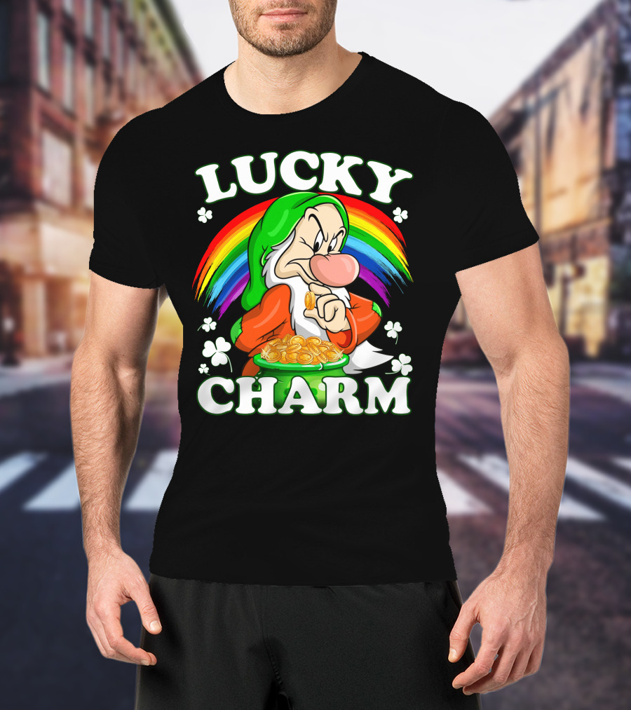 Lucky Charm Grumpy Dwarf Rainbow Treasure T-Shirt