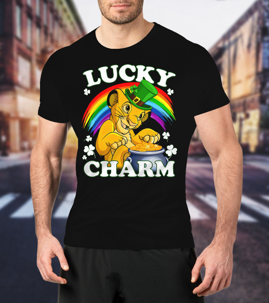 Lucky Charm Simba Rainbow Pot Of Gold T-Shirt