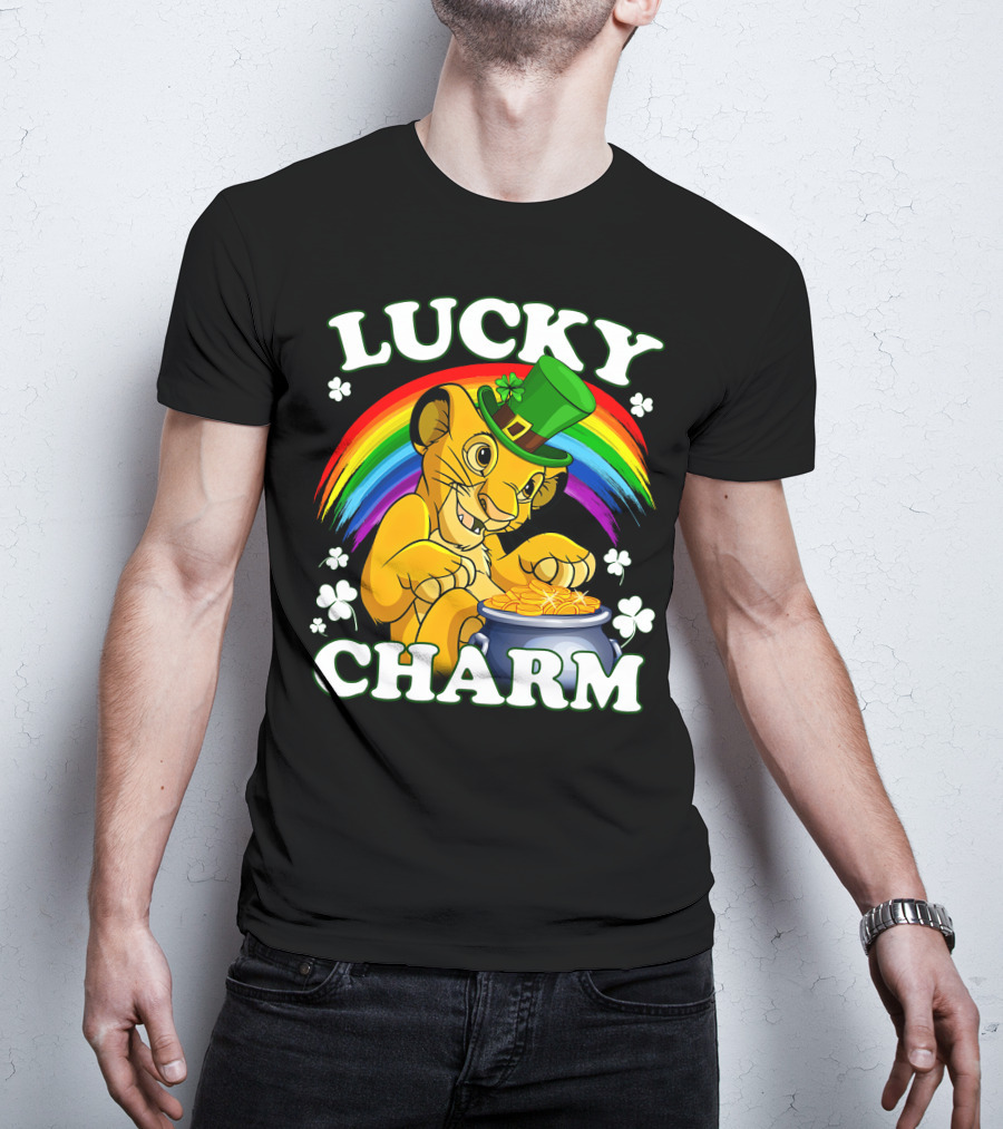 Lucky Charm Simba Rainbow Pot Of Gold T-Shirt