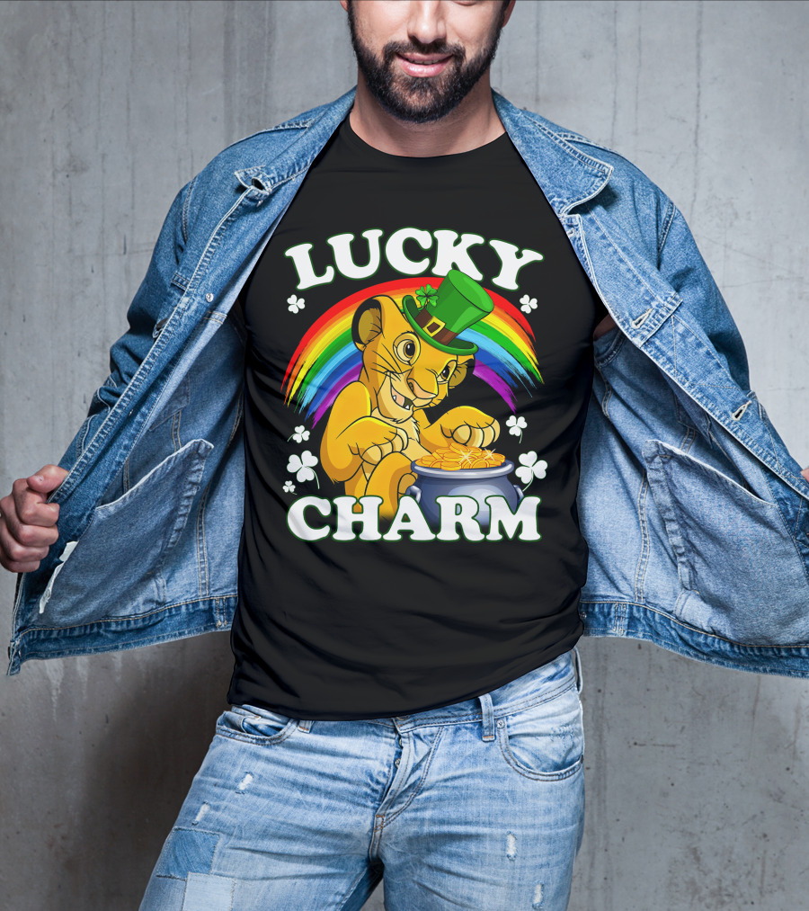 Lucky Charm Simba Rainbow Pot Of Gold T-Shirt
