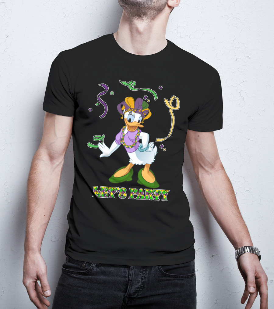 Daisy Duck Mardi Gras Celebration Let's Party T-Shirt