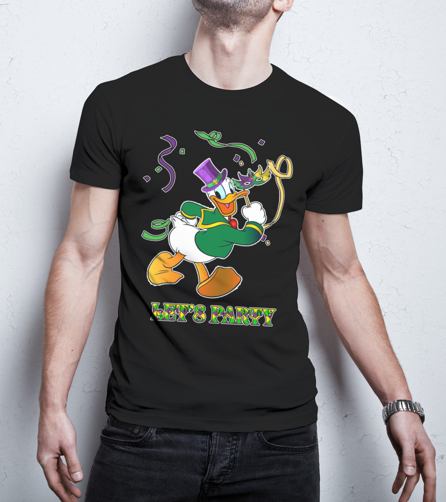 Donald Let's Party Mardi Gras Celebration T-Shirt