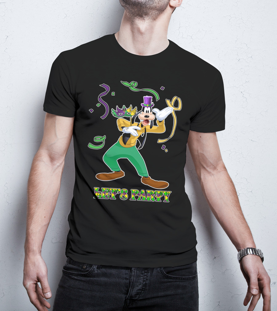 Goofy Let's Party Mardi Gras Celebration T-Shirt