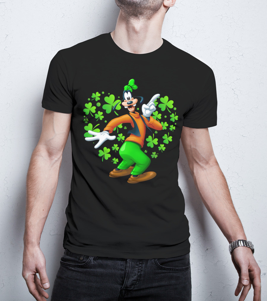 Goofy St. Patrick's Day Shamrock Celebration T-Shirt