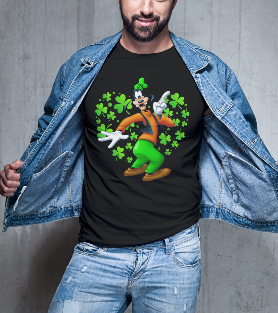 Goofy St. Patrick's Day Shamrock Celebration T-Shirt