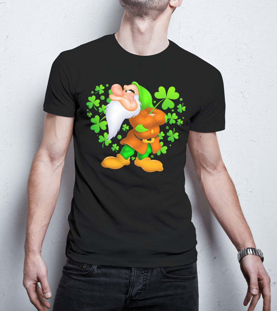 Grumpy Dwarf With Shamrock T-Shirt
