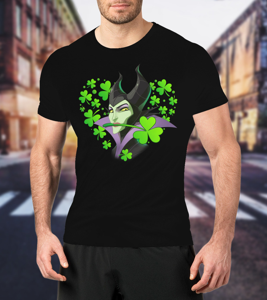 Maleficent Shamrock Heart T-Shirt